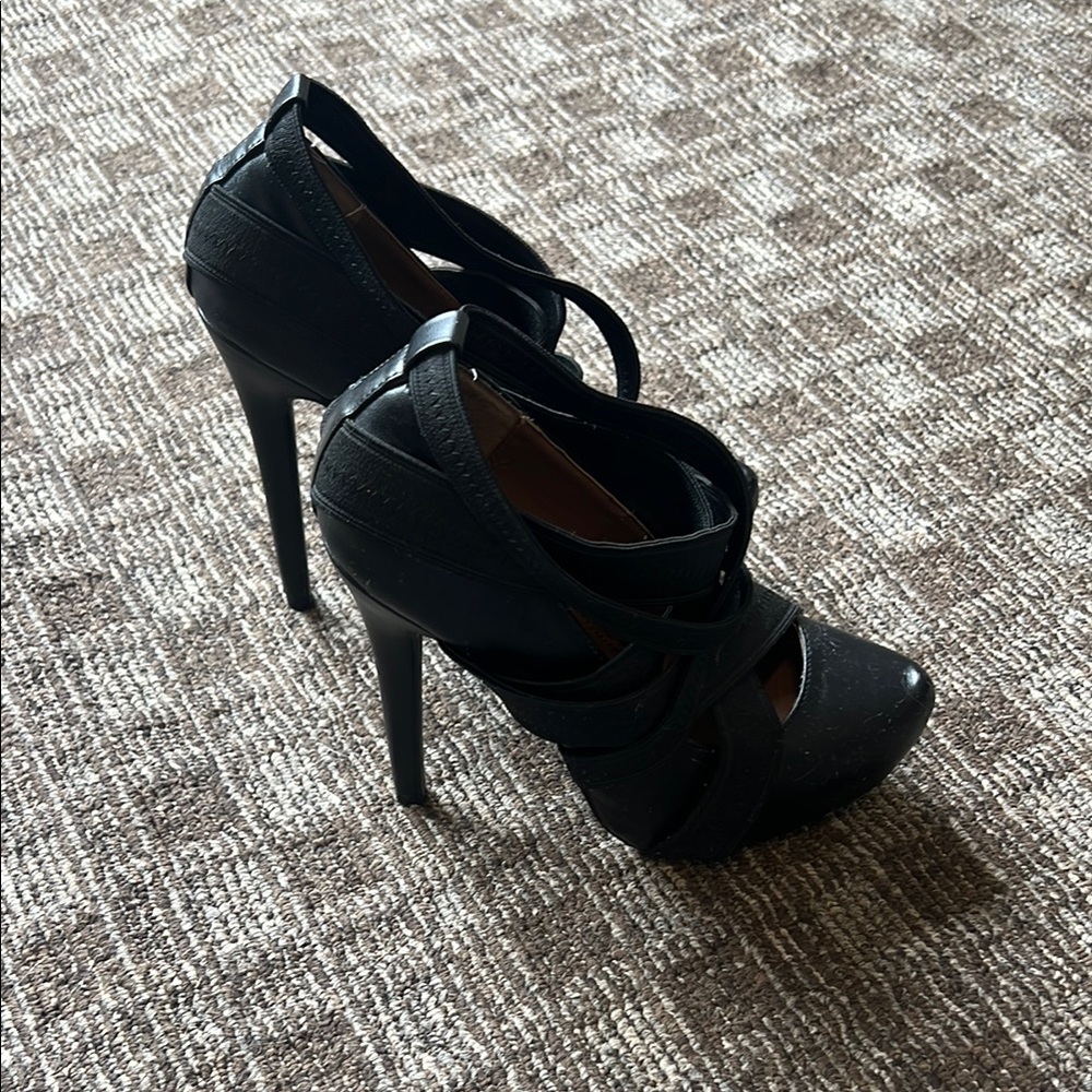 Elegant Black Stiletto Heels-Collin Stuart